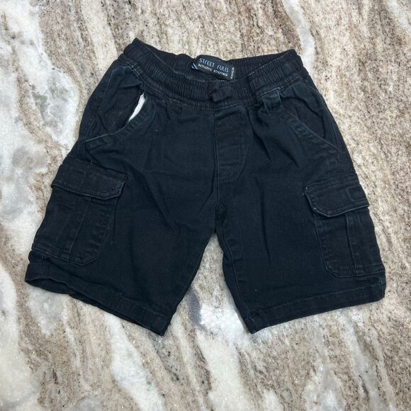 Street Rules Authentic Streetwear Black Cargo Shorts, Elastic Waist, Boys 6 - Picture 7 of 7
